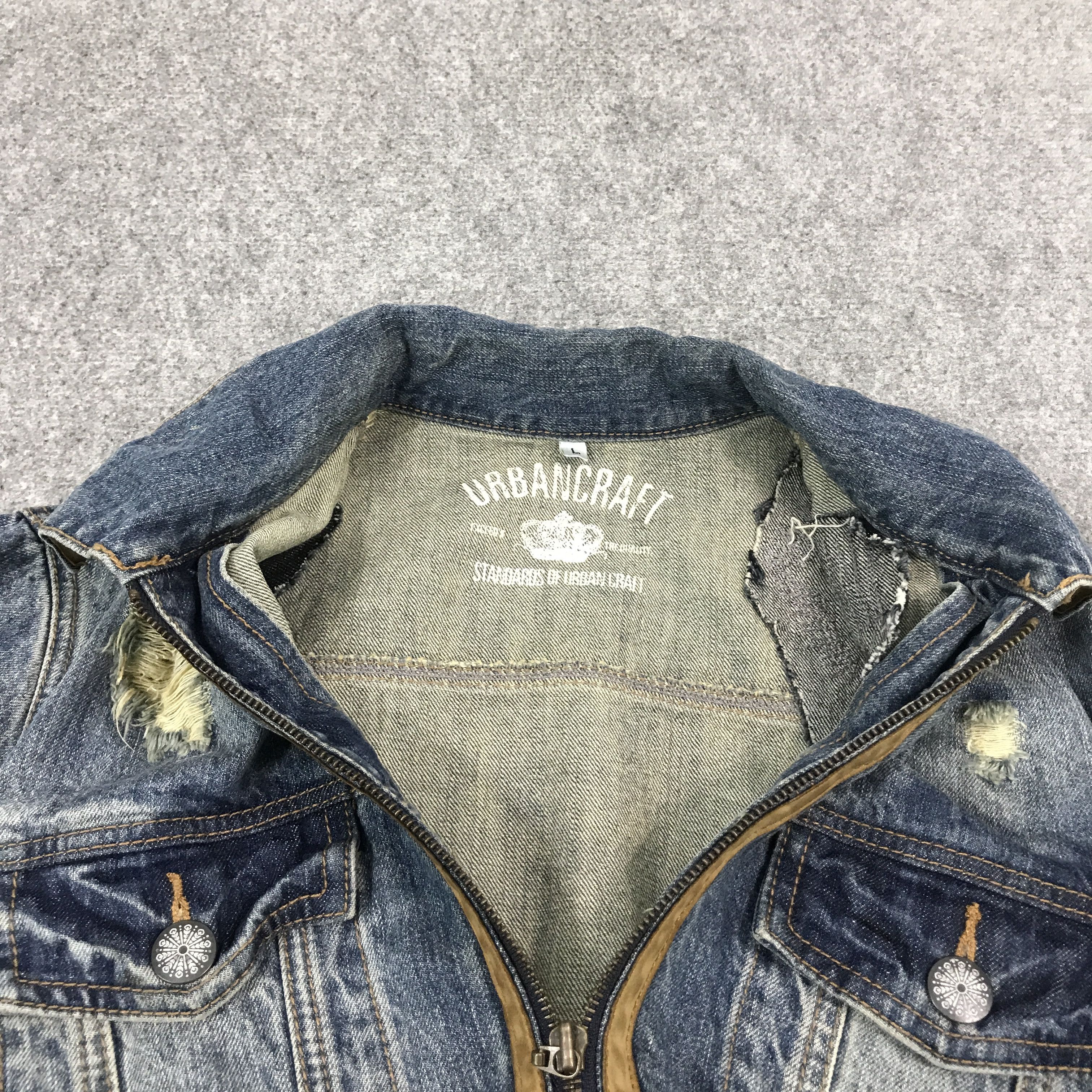 Japanese Brand URBANCRAFT DENIM ZIPPER JACKET Size US L / EU 52-54 / 3 - 7 Thumbnail