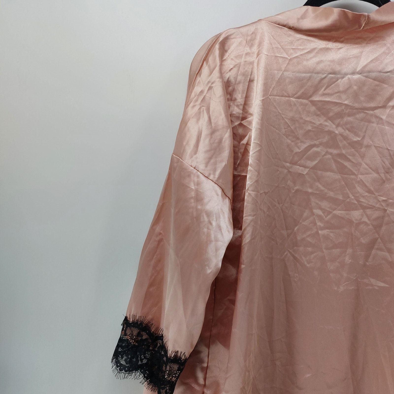 Other Blush Pink Womens Medium Coral Drawstring Robe Women's Black Size M / US 6-8 / IT 42-44 - 8 Thumbnail
