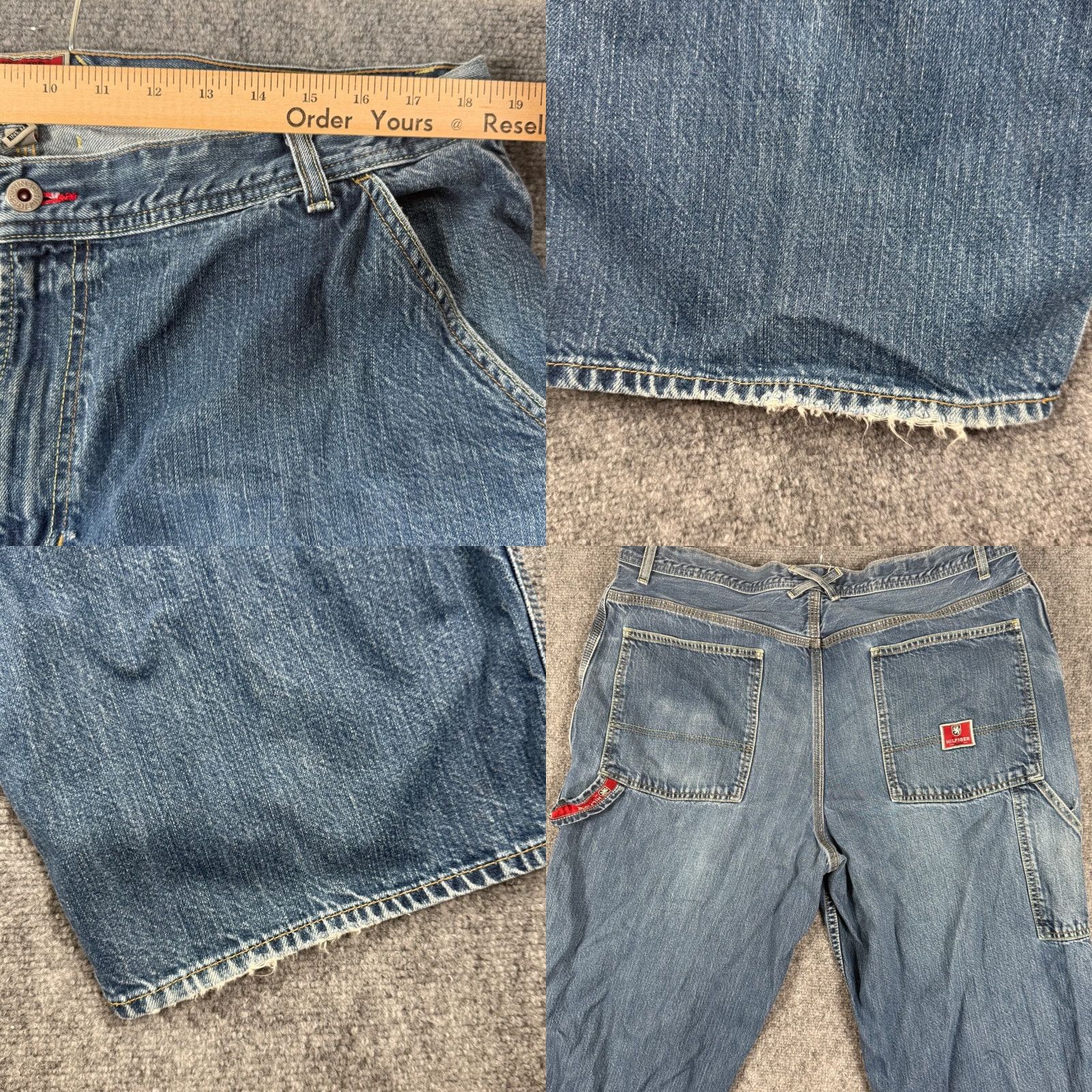 Tommy Hilfiger Tommy Hilfiger Carpenter Jeans Denim Workwear Utility Pants 36 Y2K Retro VTG Mens Blue Jeans Relaxed Fit Carpenter Shirt? Size US 36 / EU 52 - 8 Thumbnail