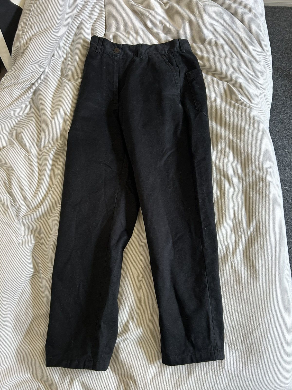 Studio Nicholson Studio Nicholson Meavy High Waisted Cotton Straight Pants Size 29" - 2 Thumbnail