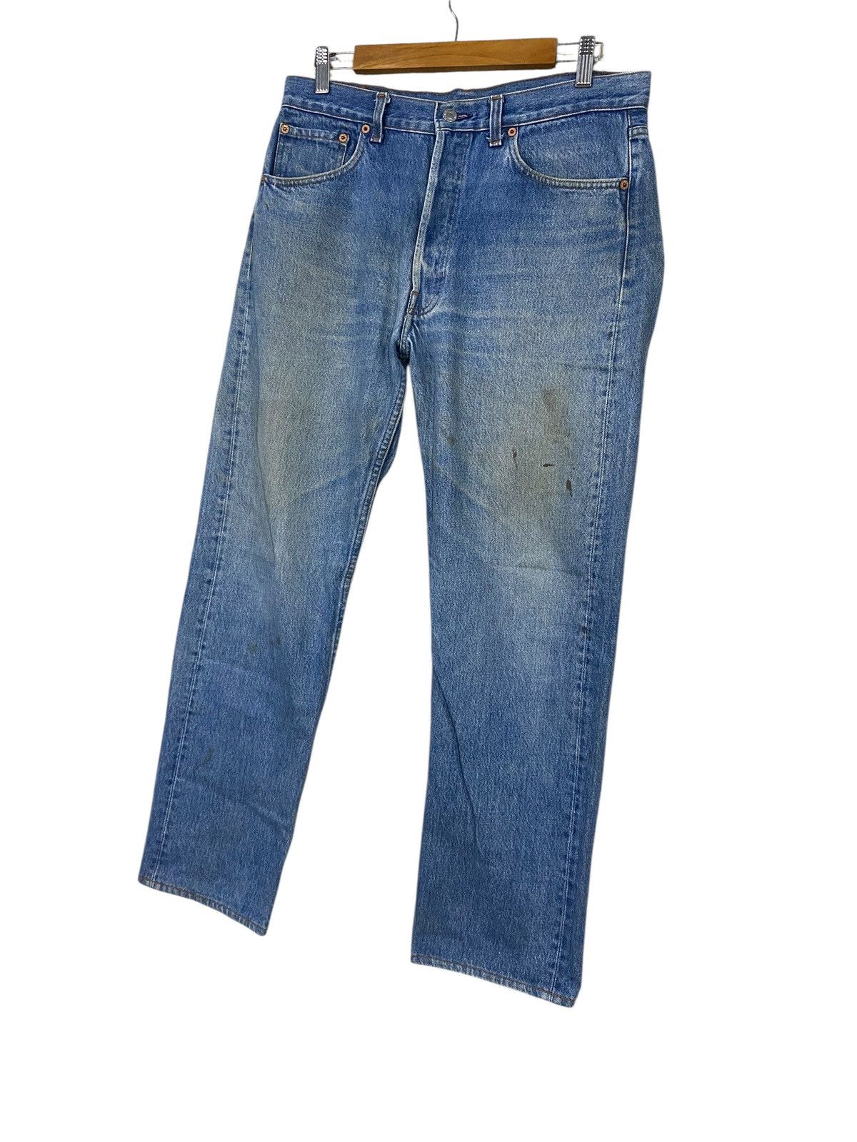 Levi's Vintage levis 80s denim distressed very rare Size US 34 / EU 50 - 2 Thumbnail