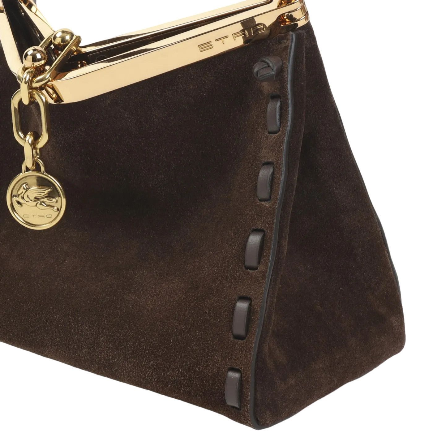 Etro ETRO Vela Small Brown Suede Shoulder Bag New & Authentic Size ONE SIZE - 3 Thumbnail