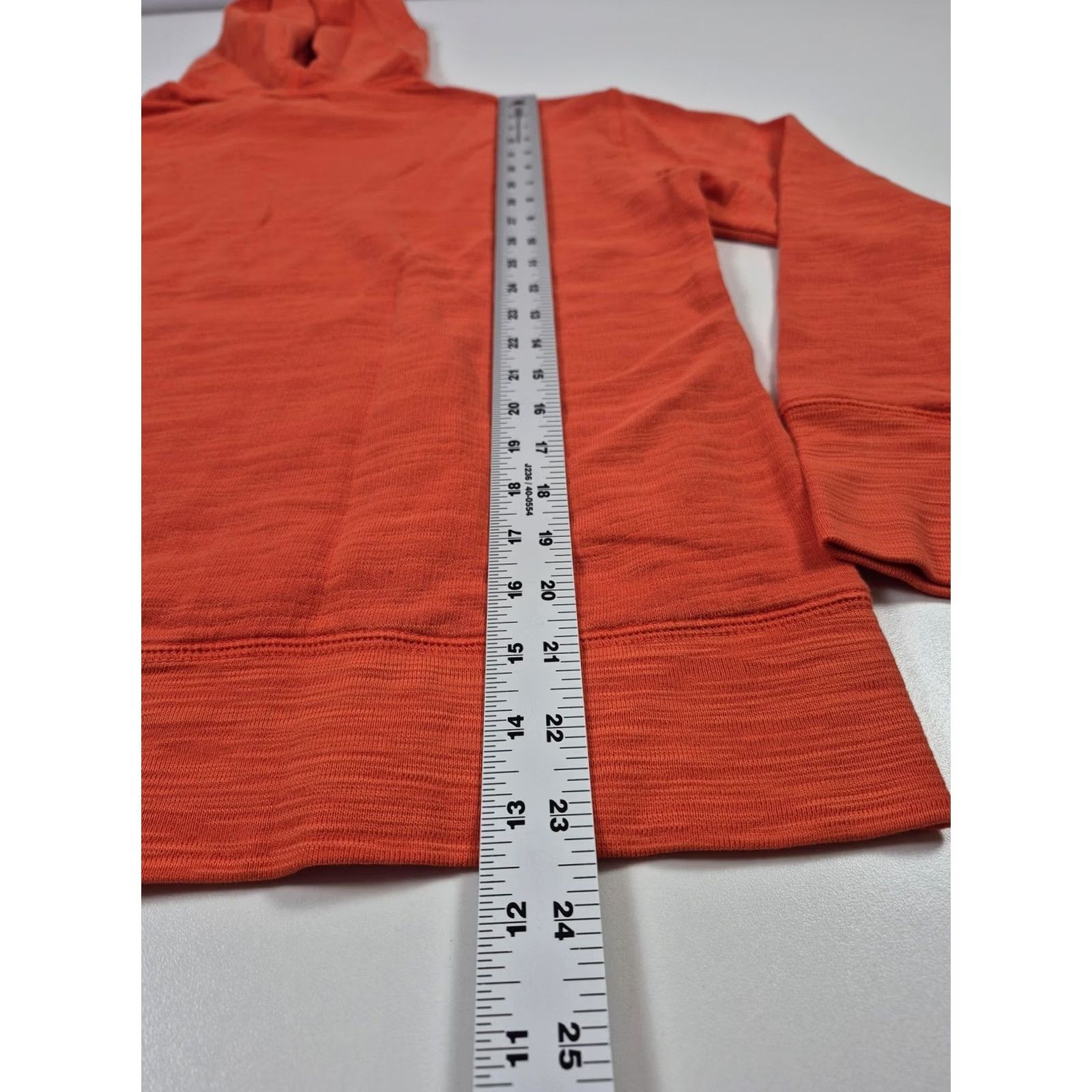 J.Crew VINTAGE J.Crew Hoodie Mens Small Orange Pullover Fleece Garment Dyed Pockets Knit Lightweight Overall AB718 Mens Size US S / EU 44-46 / 1 - 7 Thumbnail