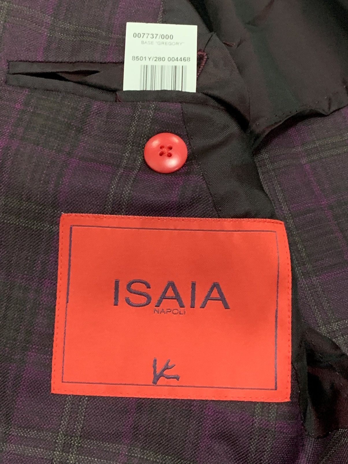 Isaia Napolii ISAIA NAPOLI GREGORY PLAID PATTERN TAILORED JACKET Size 46R - 10 Thumbnail
