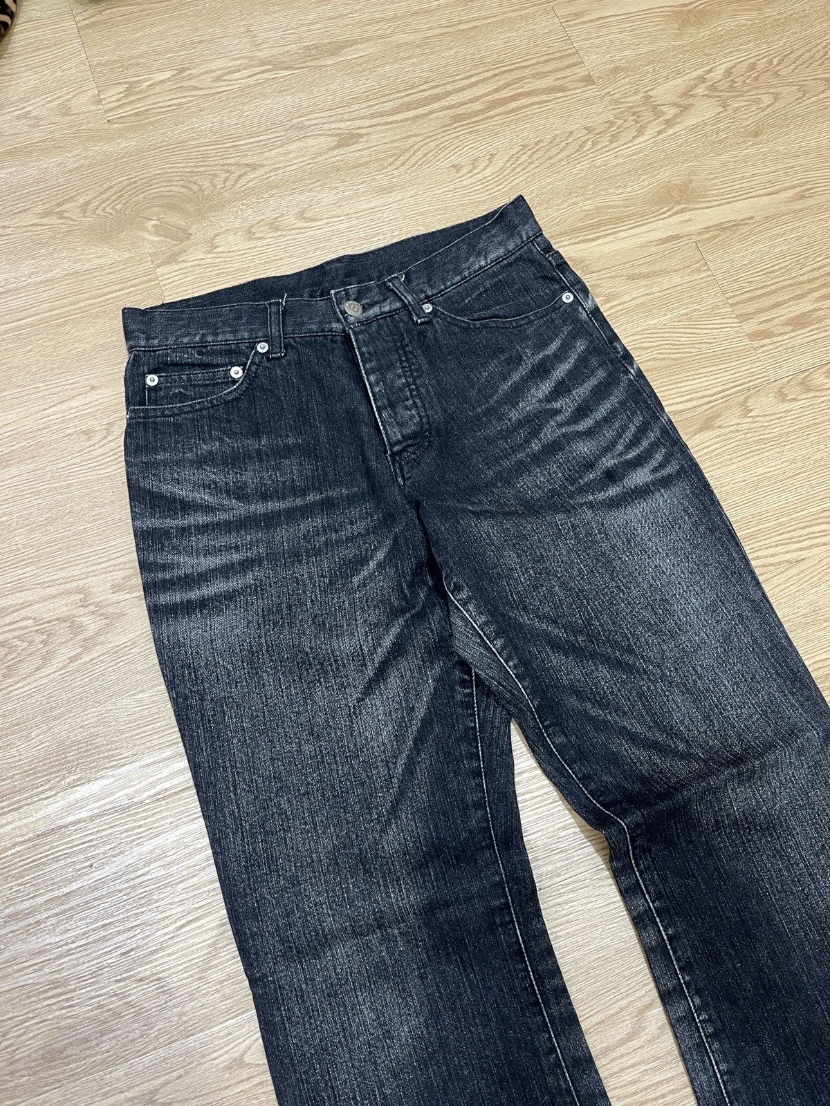 Tornado Mart Tornado Mart Black Washed Flare Denim Size US 30 / EU 46 - 2 Thumbnail