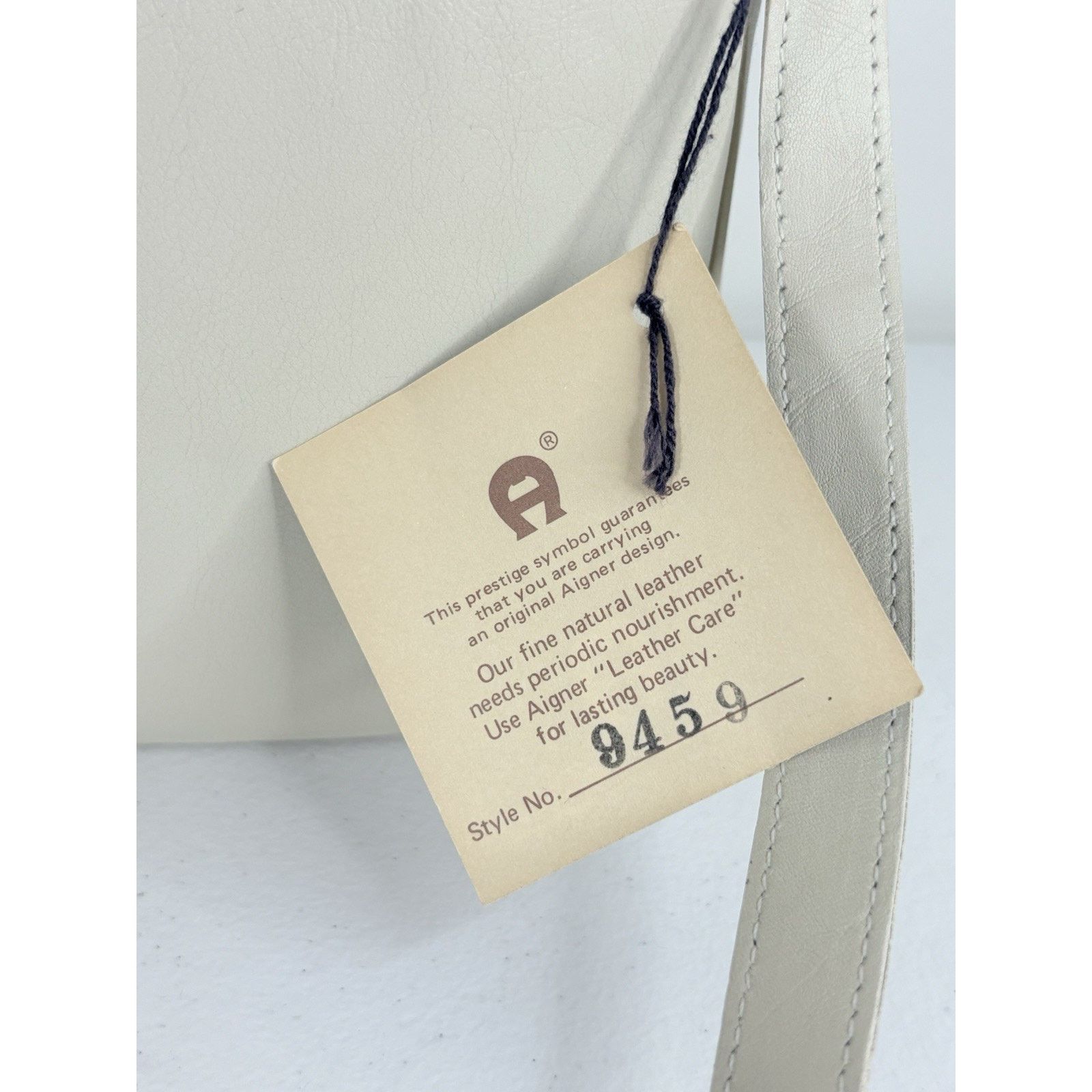 Etienne Aigner VTG 60 70s ETIENNE AIGNER Shoulder Handbag Ivory Leather NOS Size ONE SIZE - 4 Thumbnail
