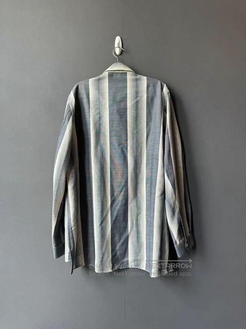 Loewe Loewe Striped Leather Patch Wool Shirt Size S / US 4 / IT 40 - 2 Thumbnail