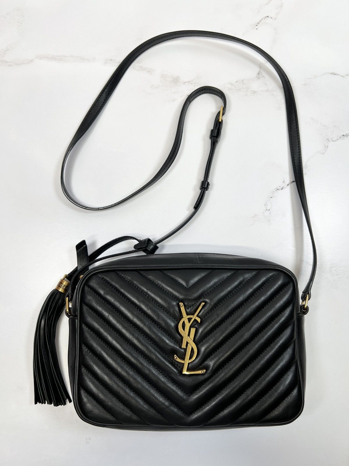 Yves Saint Laurent YSL Yves Saint Laurent Lou Camera Zip Bag Crossbody Purse Size ONE SIZE - 2 Thumbnail