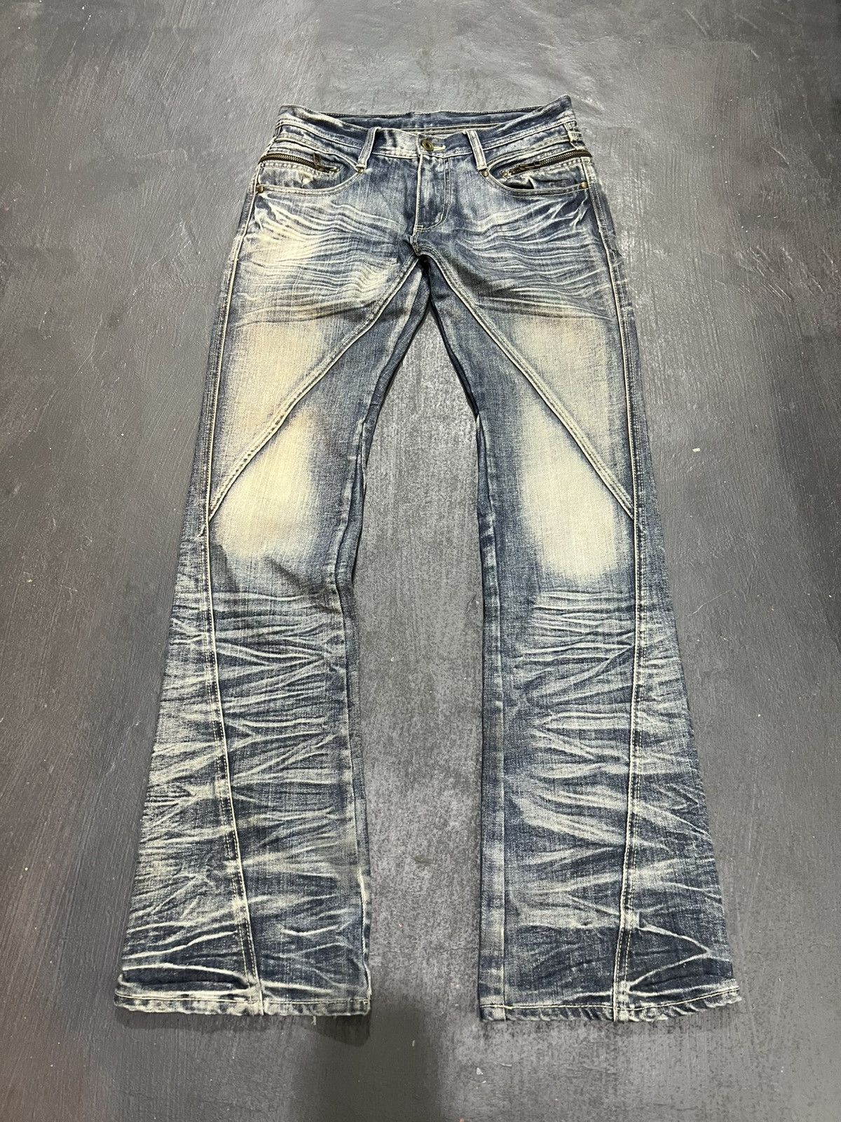 Michel Klein Michel Klein Flare Style Jeans Size US 30 / EU 46 - 2 Thumbnail