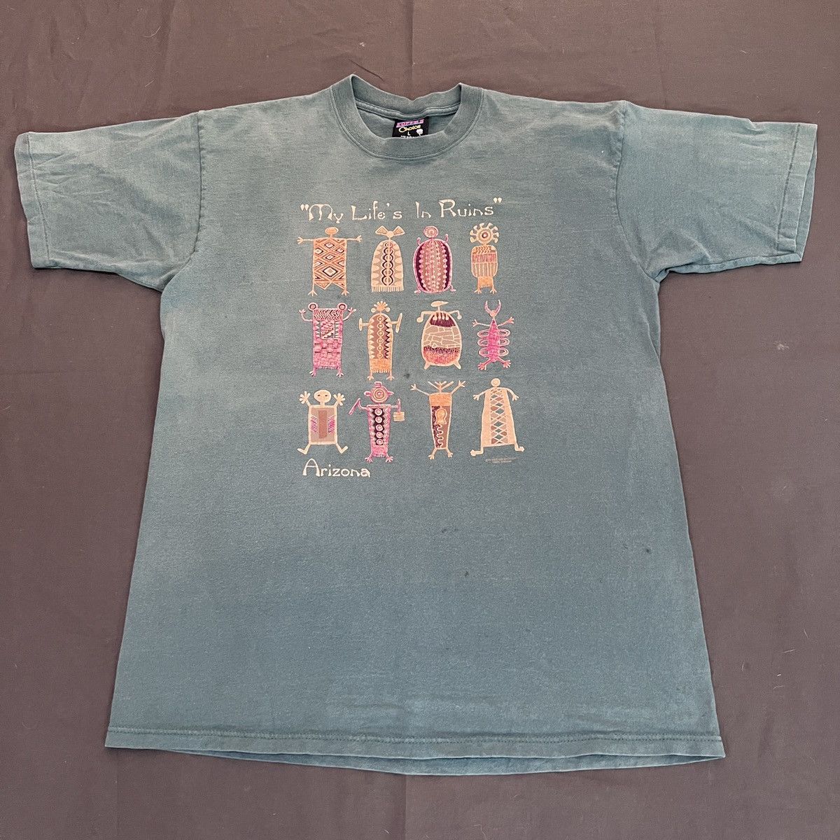Vintage Vintage MY LIFE IS IN RUINS ARIZONA Faded Thrashed History Size US L / EU 52-54 / 3 - 2 Thumbnail