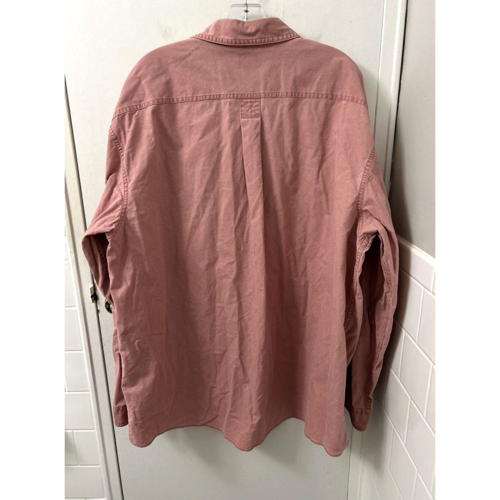 Vintage LL Bean Sunwashed Canvas Shirt Mens 2XL Pink Traditional Fit Button Down 270133 Size US XXL / EU 58 / 5 - 7 Thumbnail