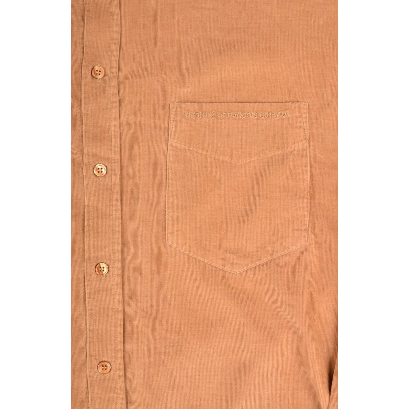 Vintage Le Jean De Marithe Francois Girbaud Tan Cotton Button Designer Shirt XL Size US XL / EU 56 / 4 - 2 Thumbnail