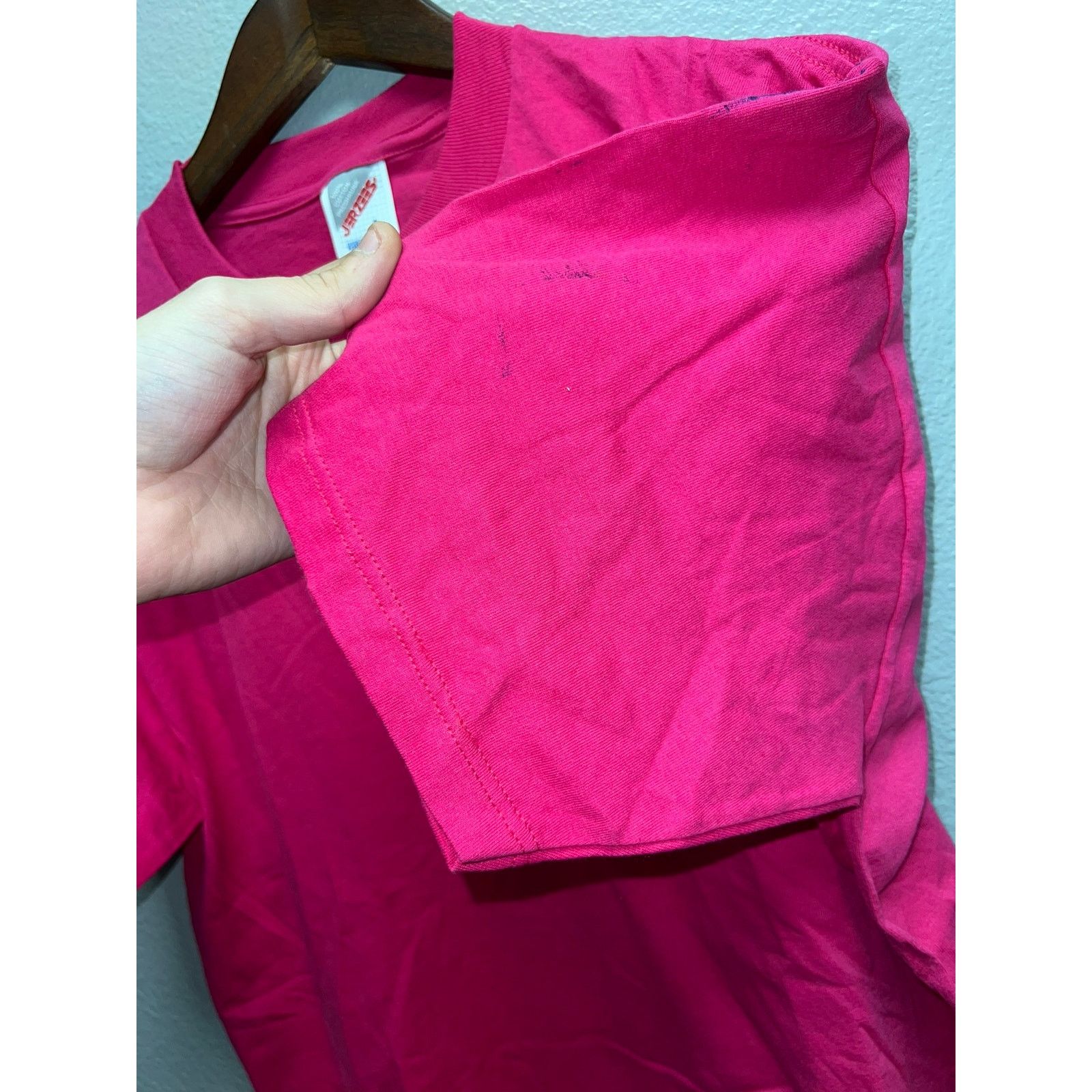 Jerzees 90s Vintage Jerzees Pink Blank Shirt Tee 1990s VTG L Large Size US L / EU 52-54 / 3 - 4 Thumbnail