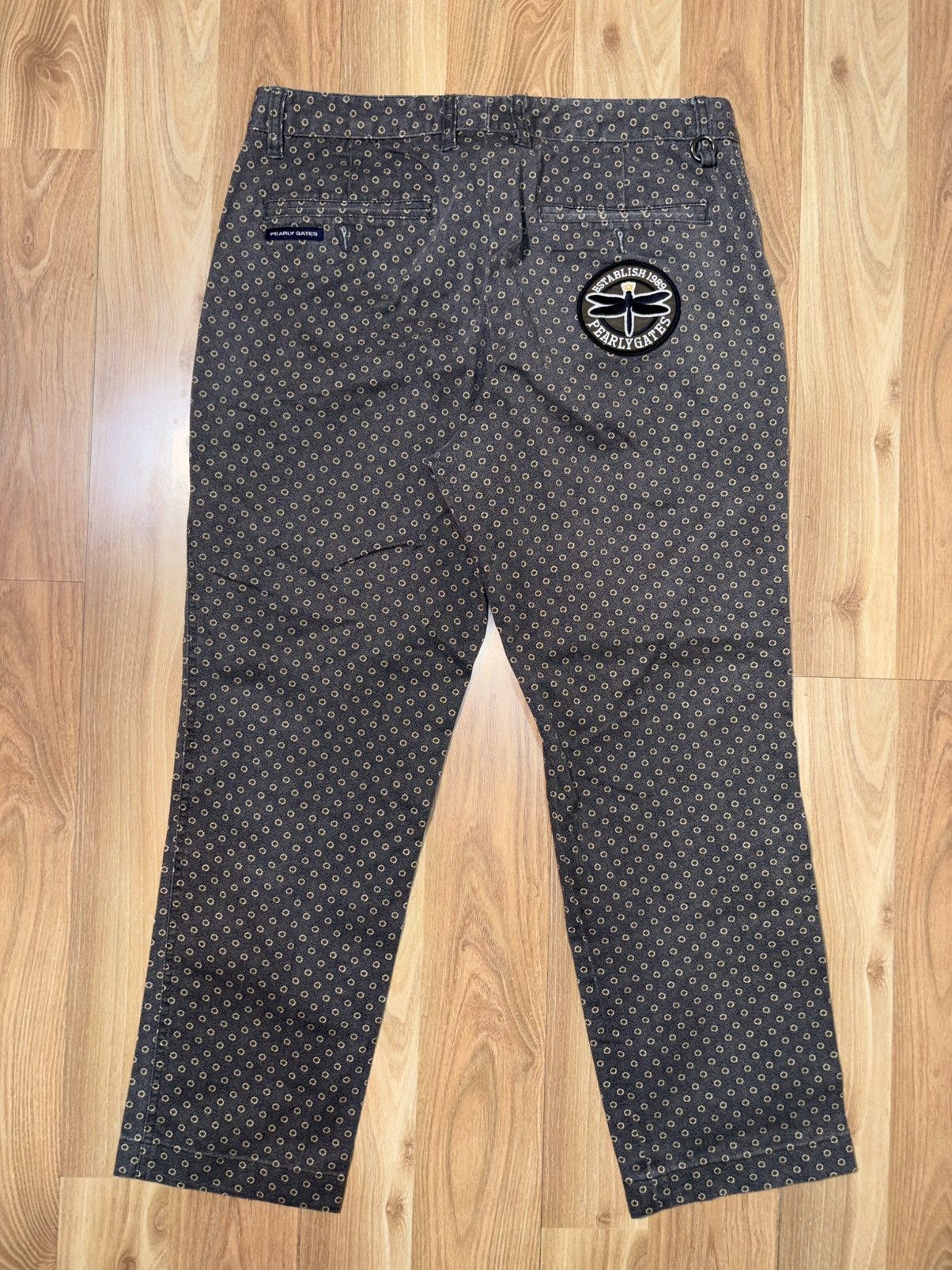 Japanese Brand Pearly Gates Archive AOP DragonflyPatch ChinoPants Size5 W33 Size 32" / US 10 / IT 46 - 2 Thumbnail
