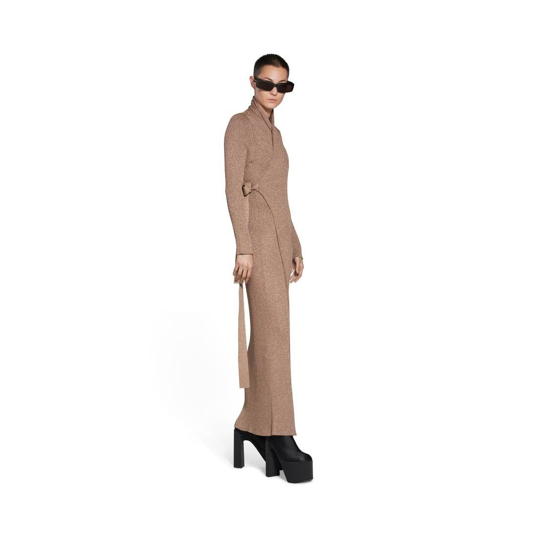 Balenciaga o1bcso1str0525 Wrap Maxi Dress in Brown Size S / US 4 / IT 40 - 2 Thumbnail