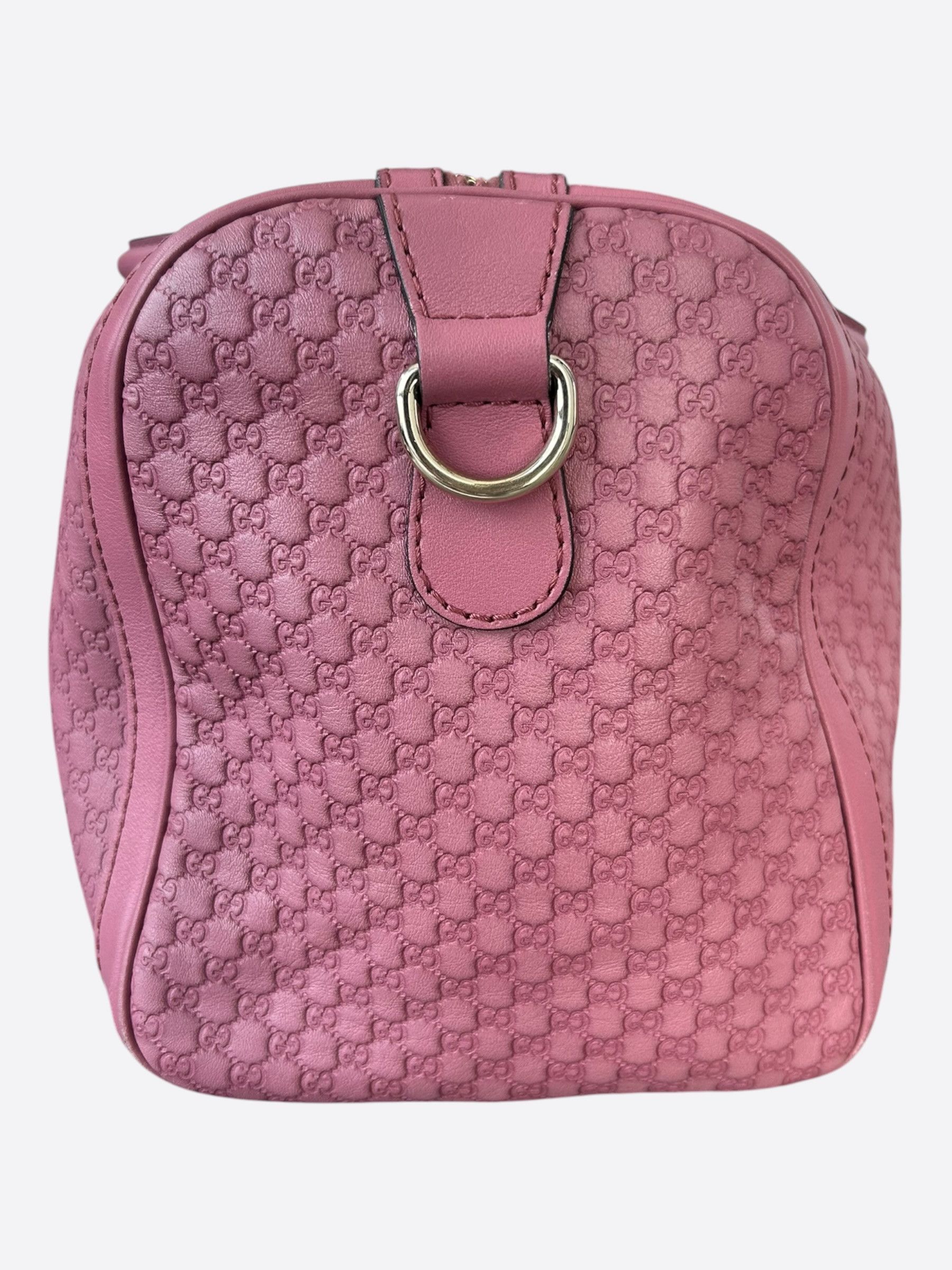 Gucci Gucci Pink Emossed GG Monogram Duffel Bag Size ONE SIZE - 4 Thumbnail