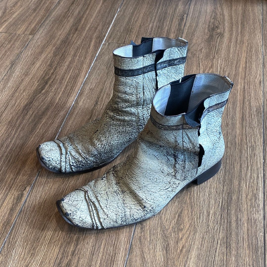 靴 \"HIROMU TAKAHARA\" Silver Long Boots HIROMU TAKAHARA Silver Long Boots