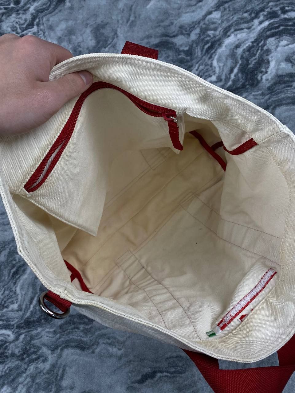 Prada Prada Prada Luna Rossa Tote Bag Women White Size ONE SIZE - 9 Thumbnail