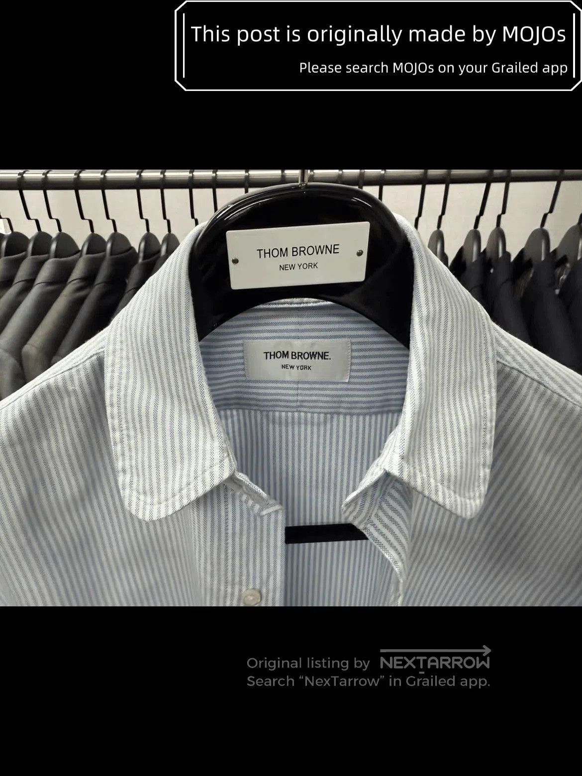 Thom Browne Sz 1 Thom Browne Light Blue Stripe Oxford Shirt. Size US S / EU 44-46 / 1 - 5 Thumbnail