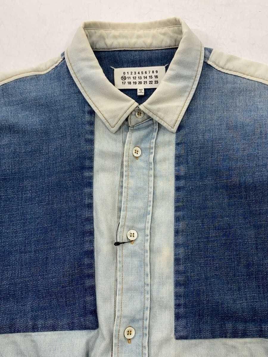 Maison Margiela Reconstructed Denim Button Shirt Size US M / EU 48-50 / 2 - 3 Thumbnail