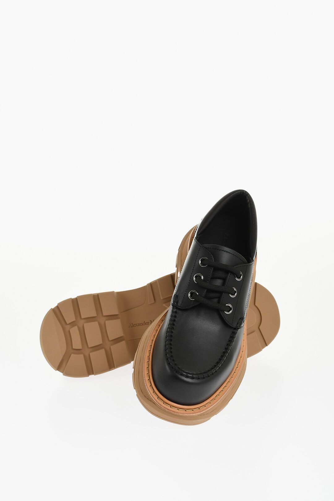 Alexander McQueen og1mm0925 Leather Lace-up Shoes in Black Size US 8.5 / EU 41-42 - 2 Thumbnail
