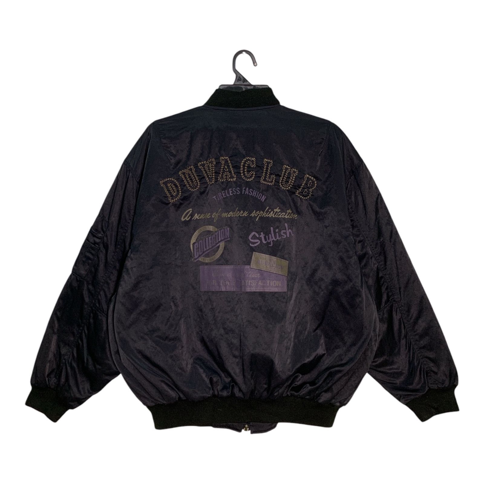 Japanese Brand Rare Design Vintage Duva Club Bomber Jackets Size US XL / EU 56 / 4 - 2 Thumbnail