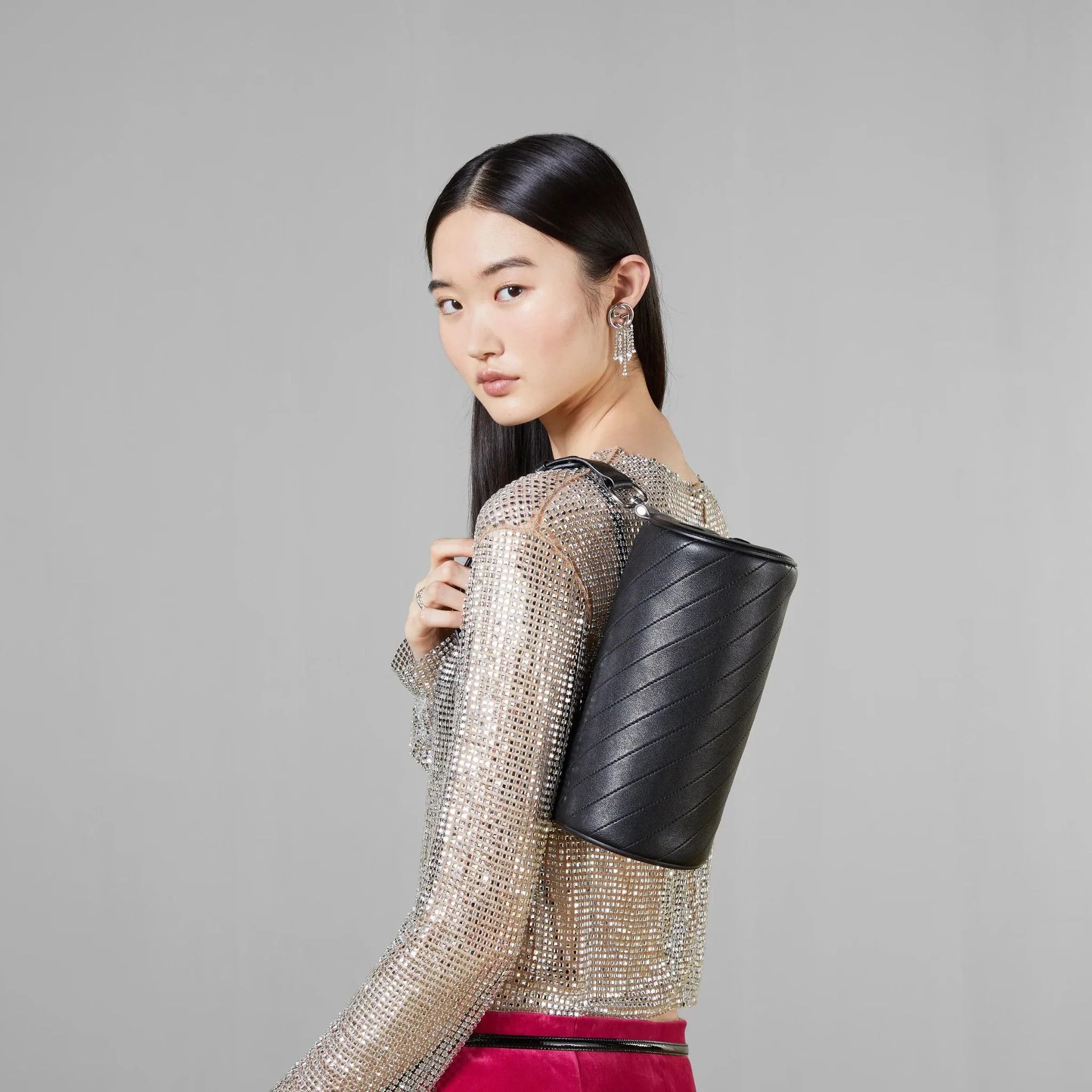 Gucci GUCCI Blondie small black cylindrical leather shoulder bag Size ONE SIZE - 4 Thumbnail