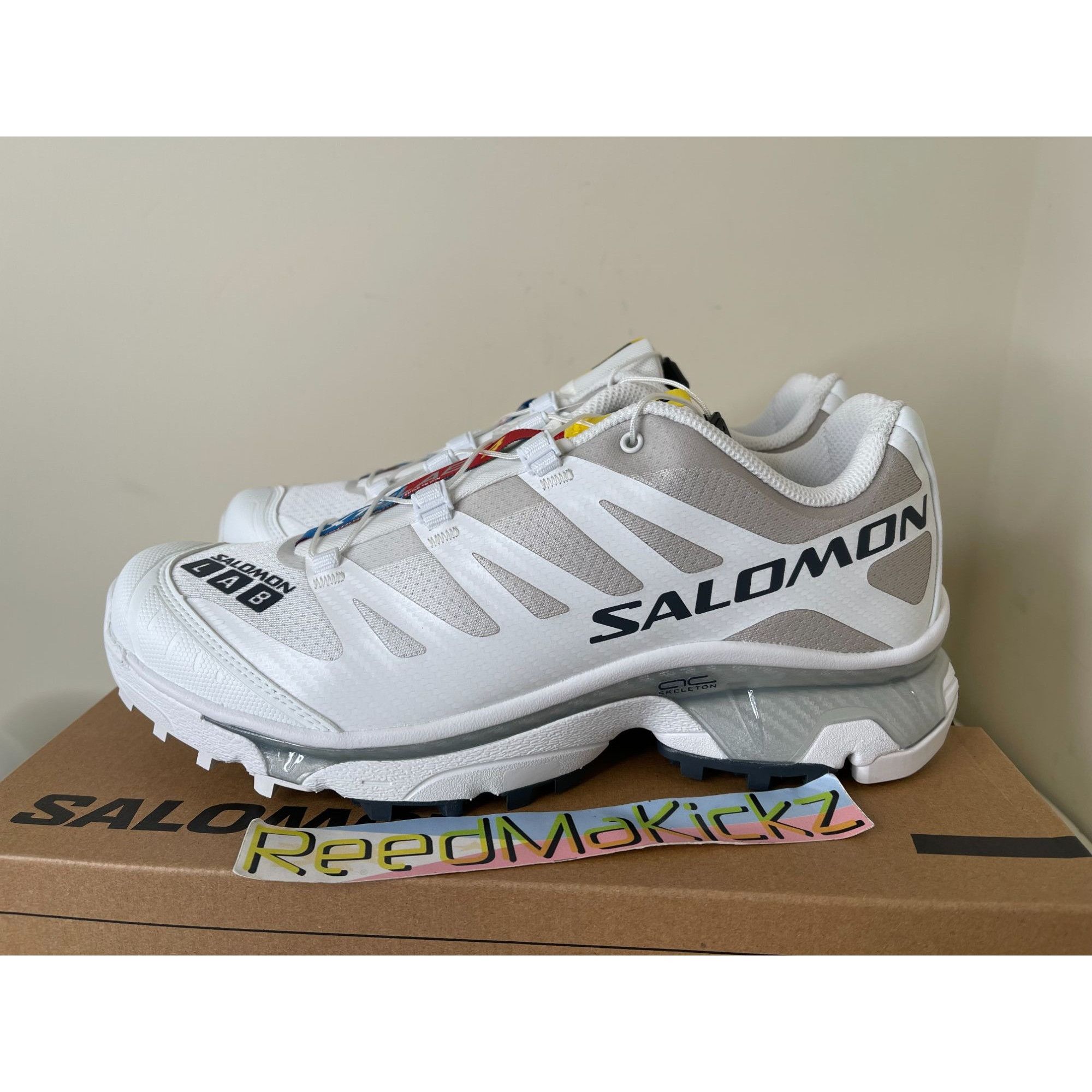 Salomon Salomon XT-4 OG White Ebony Lunar Rock Mens 10us Size US 10 / EU 43 - 1 Thumbnail