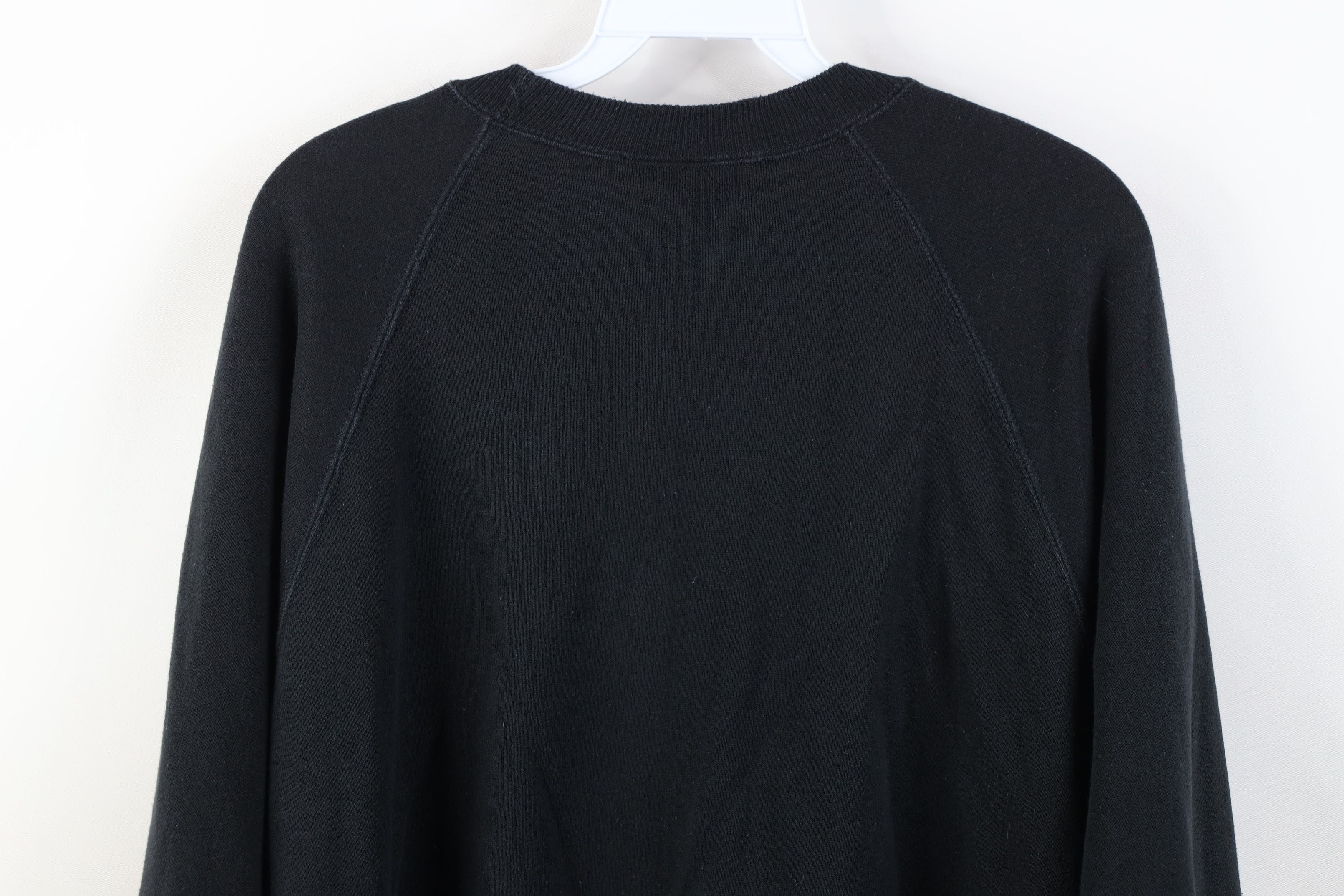 Vintage Vintage 90s Streetwear Raglan Crewneck Sweatshirt Black Size US L / EU 52-54 / 3 - 11 Thumbnail