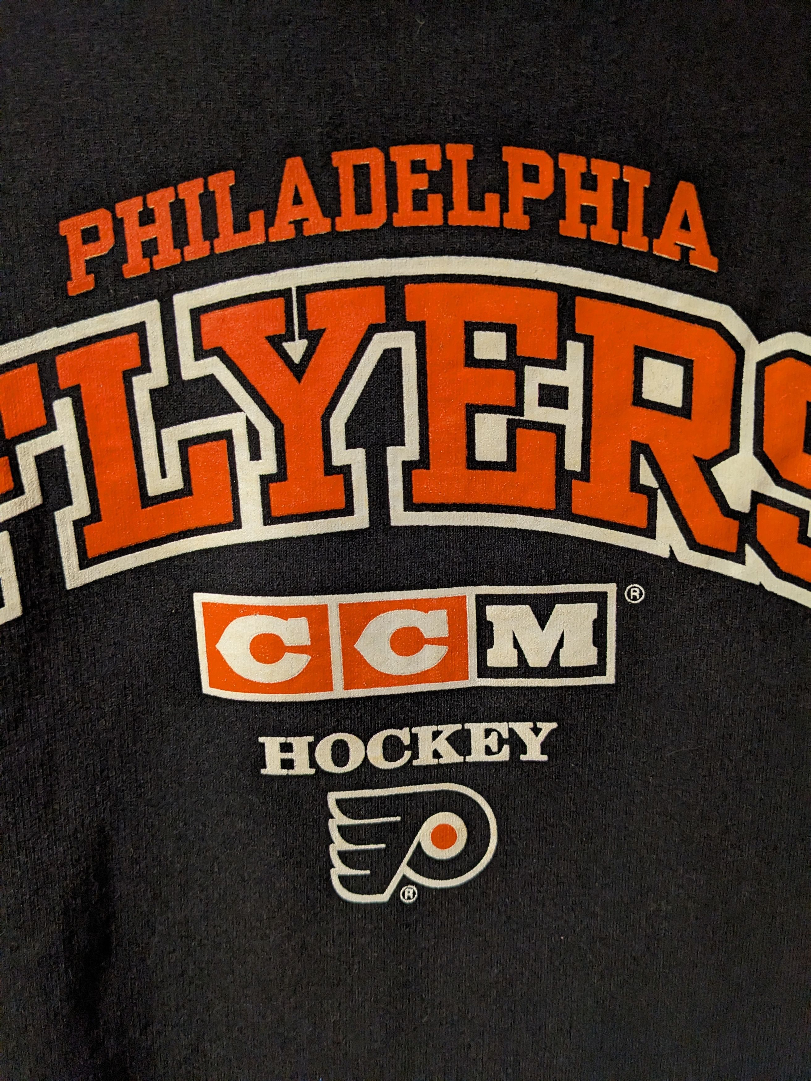NHL Philadelphia Flyers CCM Hockey Black Youth Medium Sweatshirt Size US M / EU 48-50 / 2 - 2 Thumbnail