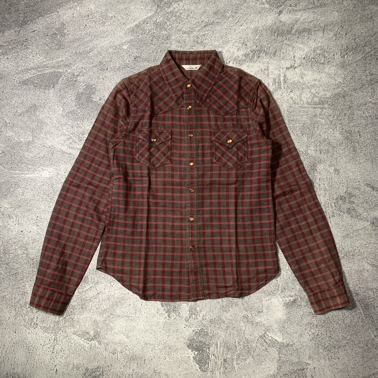 Japanese Brand BACK NUMBER WESTERN PLAID FLANNEL SHIRT SNAP BUTTON Size M / US 6-8 / IT 42-44 - 4 Thumbnail