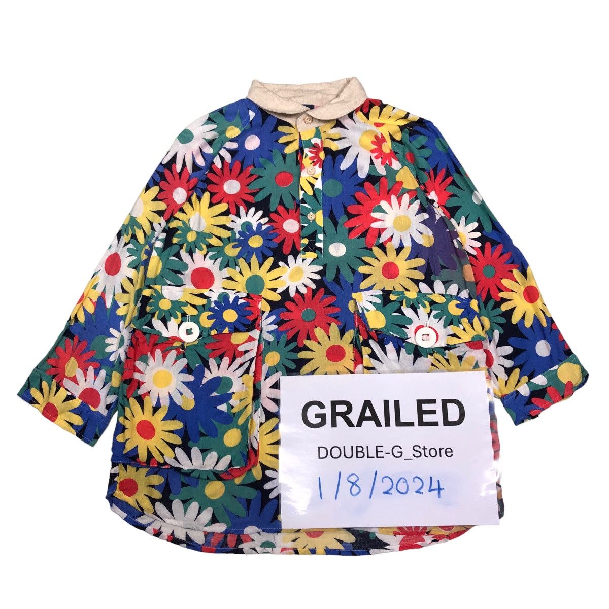 go slow caravan VINTAGE SHIRT CHORE JACKET GO SLOW CARAVAN FULLPRINT FLOWER Size US M / EU 48-50 / 2 - 1 Thumbnail