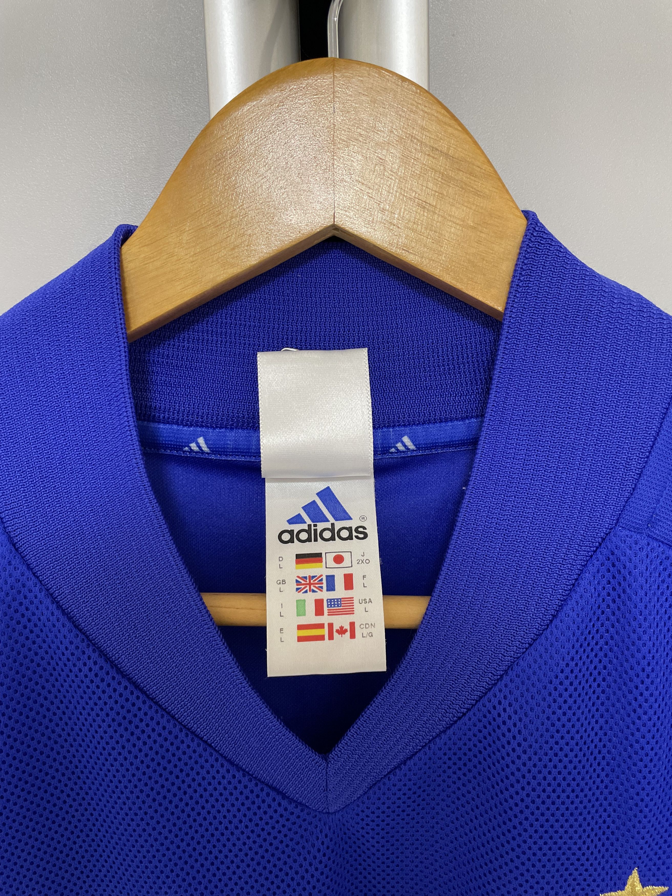 Adidas ADIDAS 2002 France #10 ZIDANE Jersey Soccer Football FFF Size US L / EU 52-54 / 3 - 9 Thumbnail