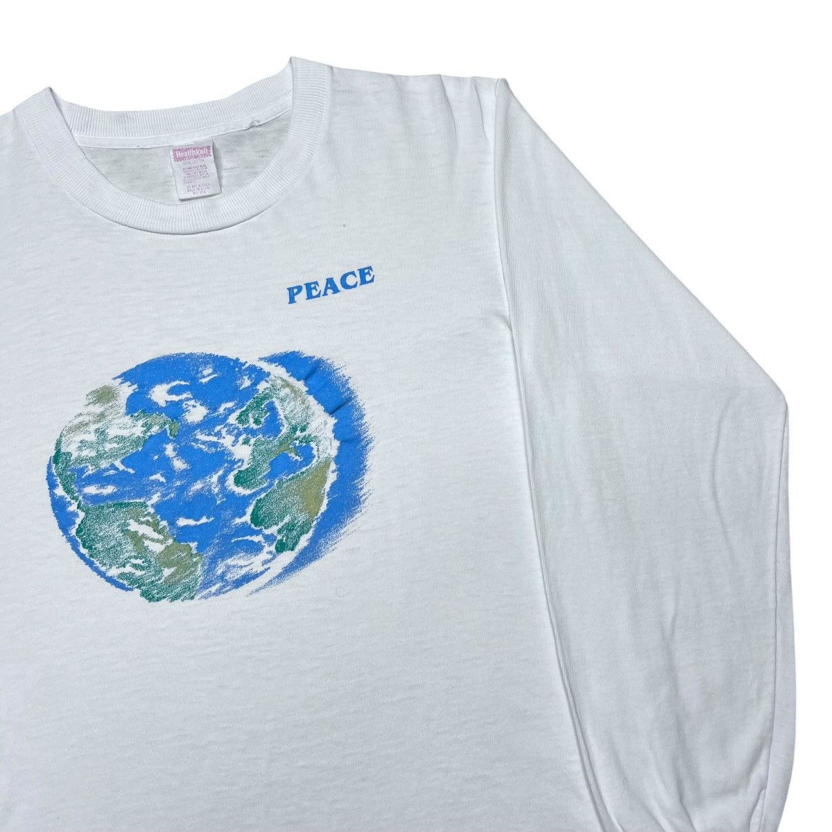Other Vintage 1980s World Peace Earth Graphic Long Sleeve T-Shirt Size US S / EU 44-46 / 1 - 17 Thumbnail