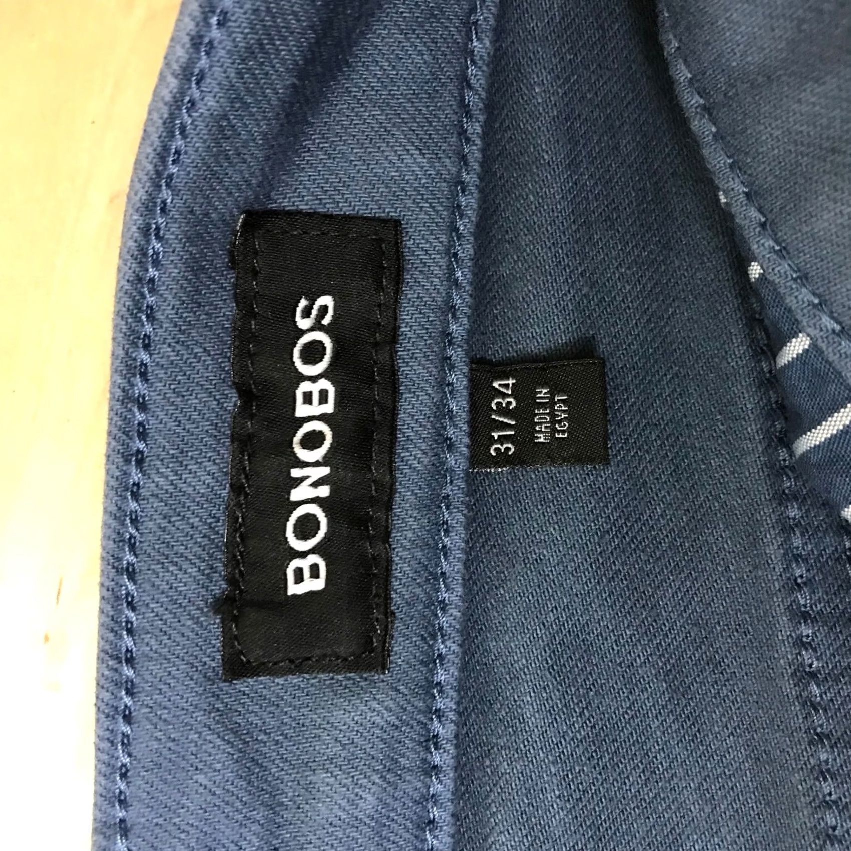 Bonobos Bonobos Slim Fit Chino Pants Slate Blue Gray 31x34 Cotton Stretch Twill 5-Pocket Manuf Egypt Buttons Zip Womens Pants Size 24" / US 00 / IT 34 - 7 Thumbnail