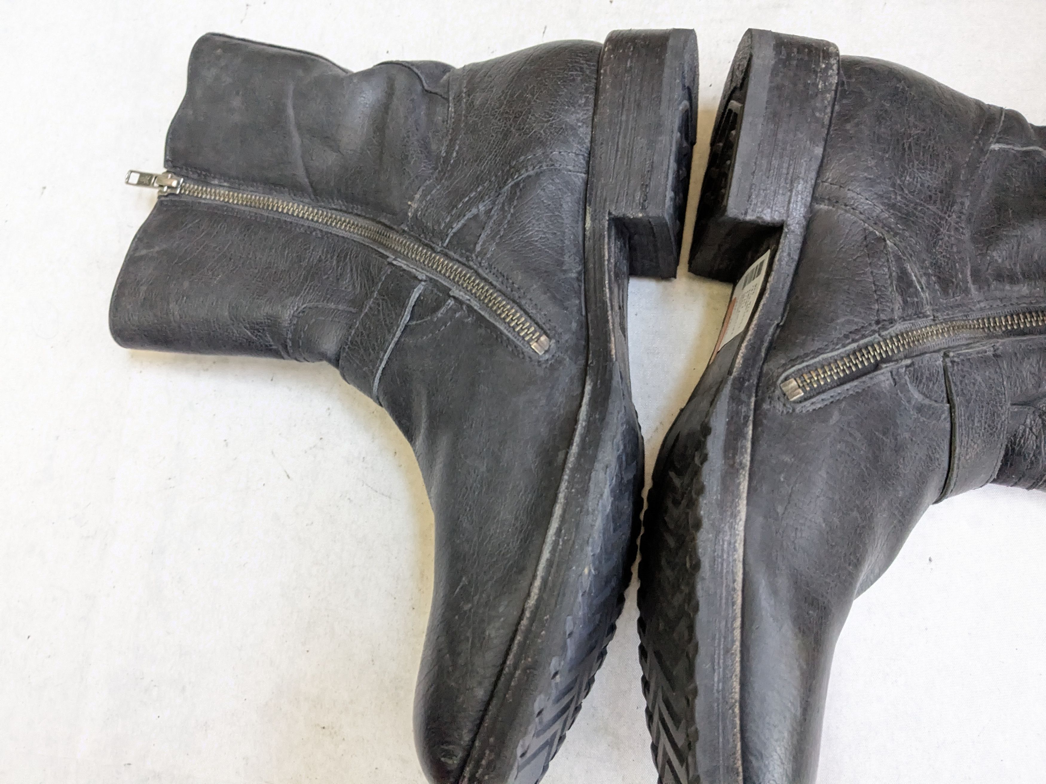 Frye Frye Engineer Boots Black Leather 10.5 M Leather Buckle Size US 10.5 / EU 43-44 - 9 Thumbnail