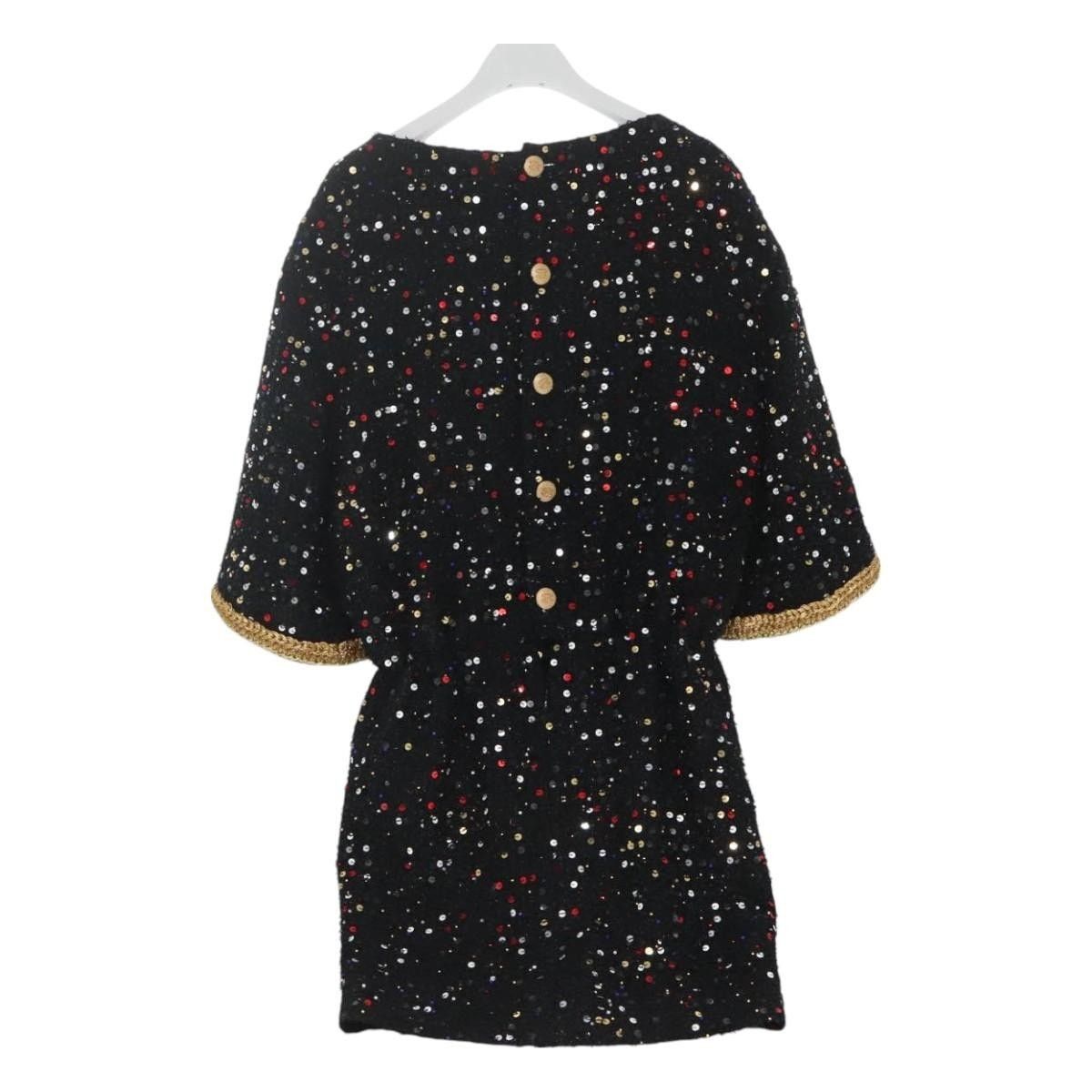 Chanel Chanel One Piece Shirt Tweed Black CC Size ONE SIZE - 2 Thumbnail