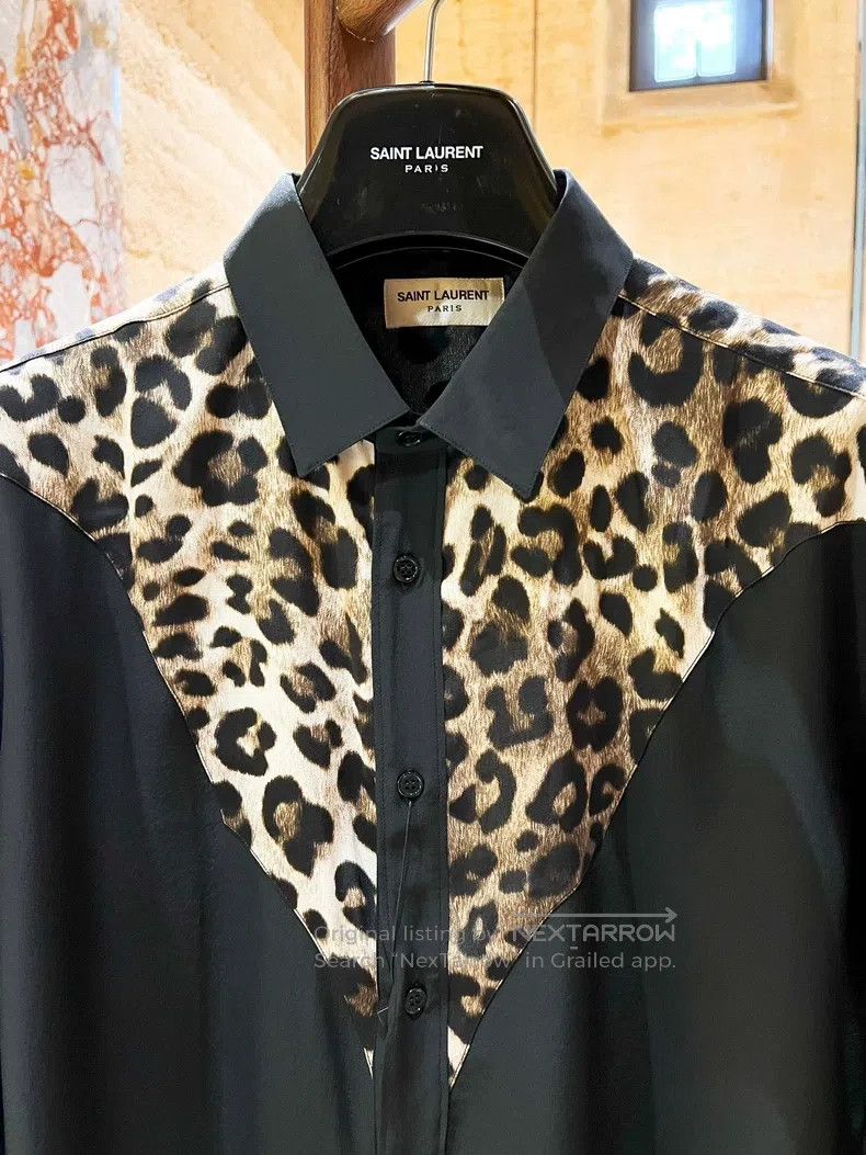 Saint Laurent Paris Saint Laurent Paris size 38 Leopard Print Shirt Size US S / EU 44-46 / 1 - 8 Thumbnail