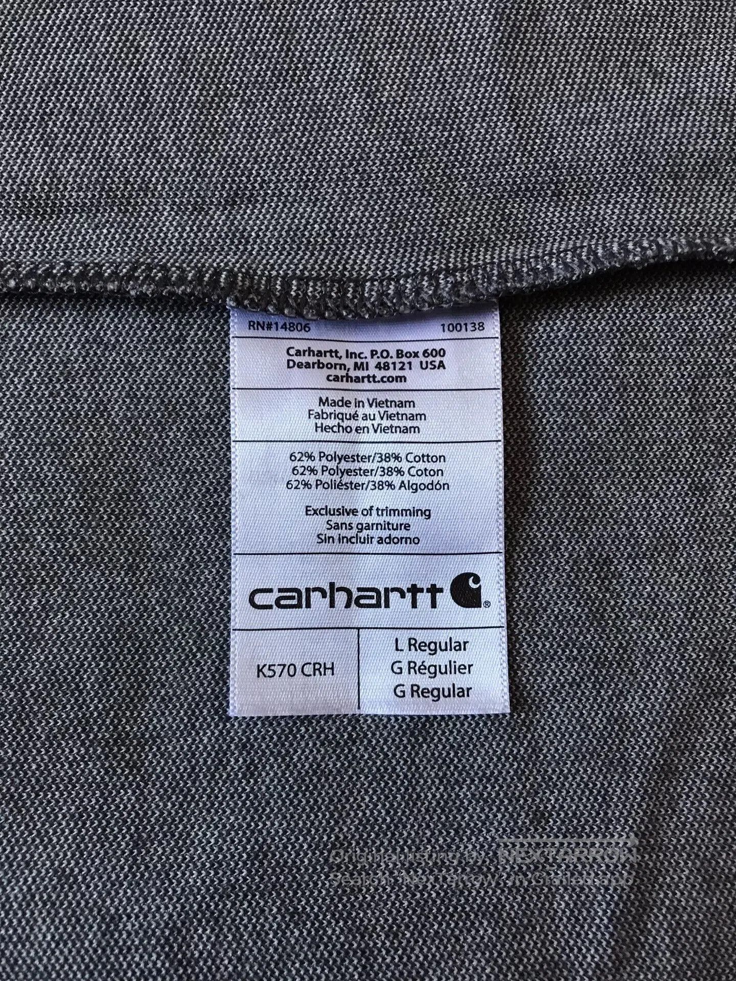 Carhartt Carhartt K570 CRH Short Sleeve Polo. Size US L / EU 52-54 / 3 - 8 Thumbnail
