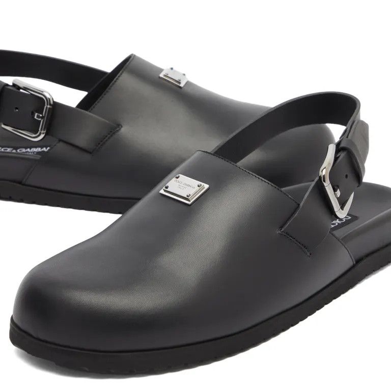 Dolce & Gabbana o1s22i1n0924 Leather Clogs in Black Size US 8 / EU 41 - 4 Thumbnail