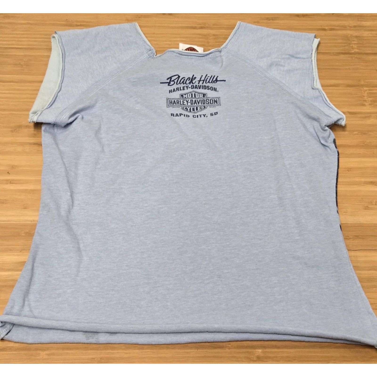 Harley Davidson VINTAGE Harley-Davidson Shirt Womens Large Blue American Legends Motorcycle 2006 USA Size L / US 10 / IT 46 - 6 Thumbnail