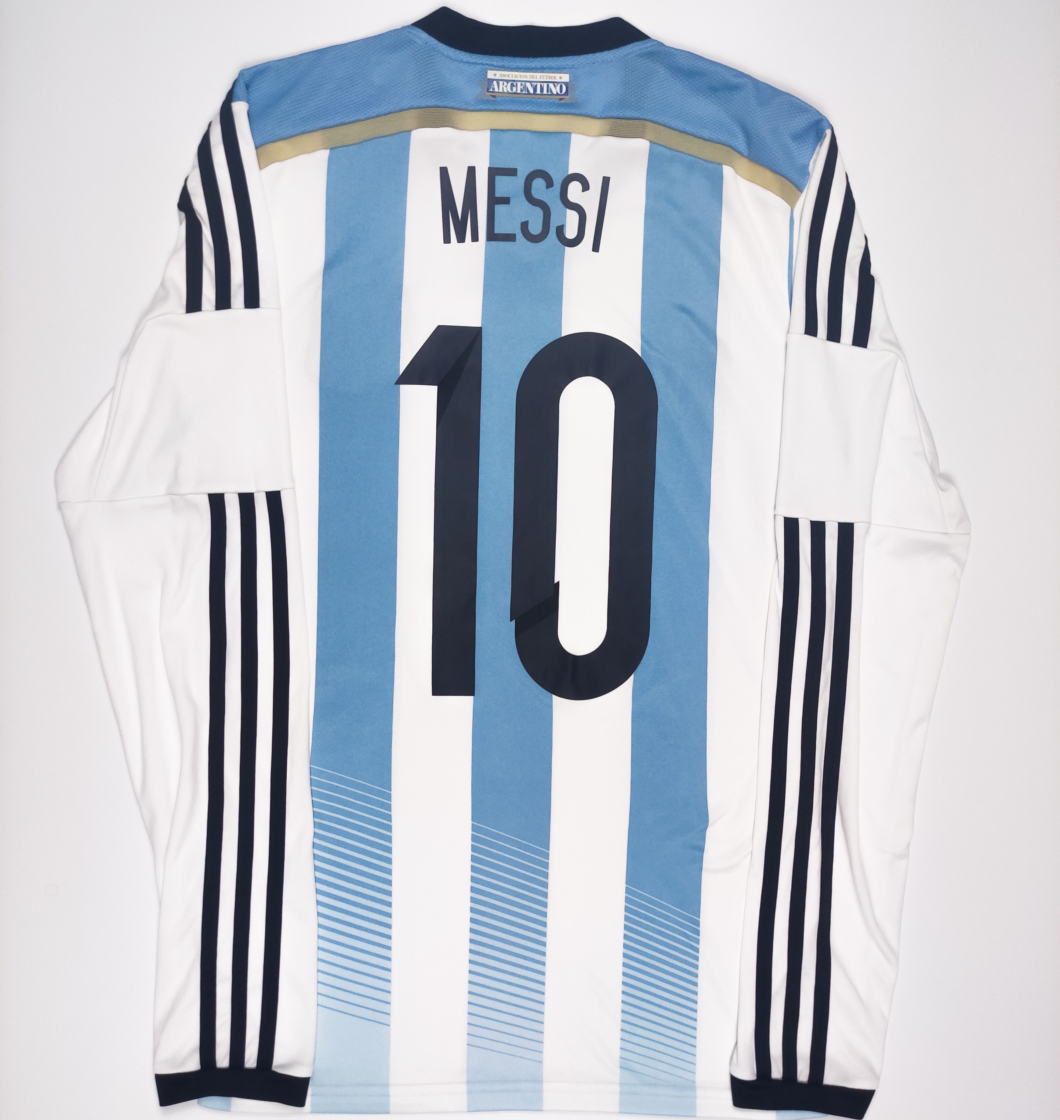 Messi #10 Argentina World Cup 2014 Adidas Home L/S Shirt
