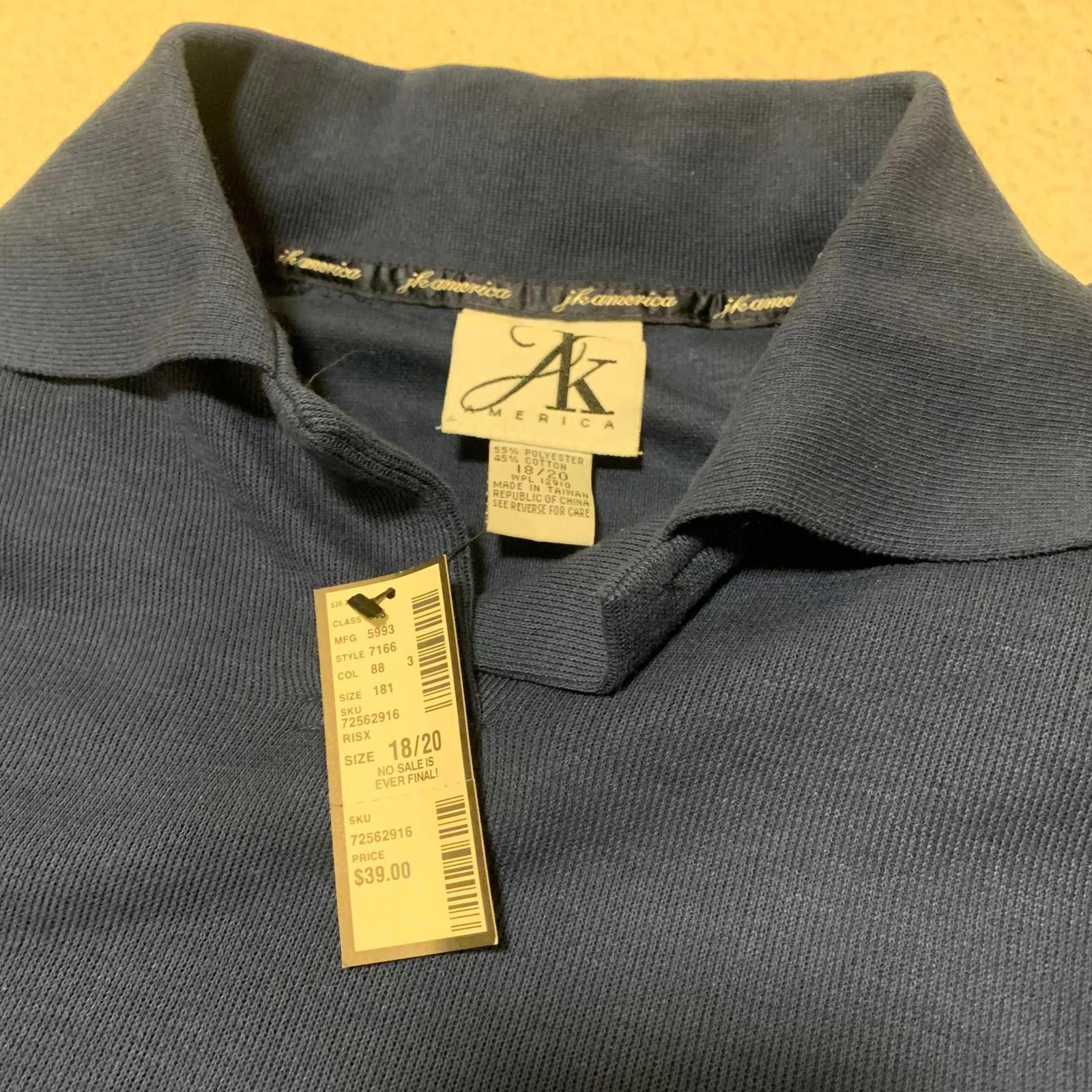 Other JK America Women's Size 18/20 Navy Blue Polo Shirt Size XXL / US 16-18 / IT 52-54 - 3 Thumbnail