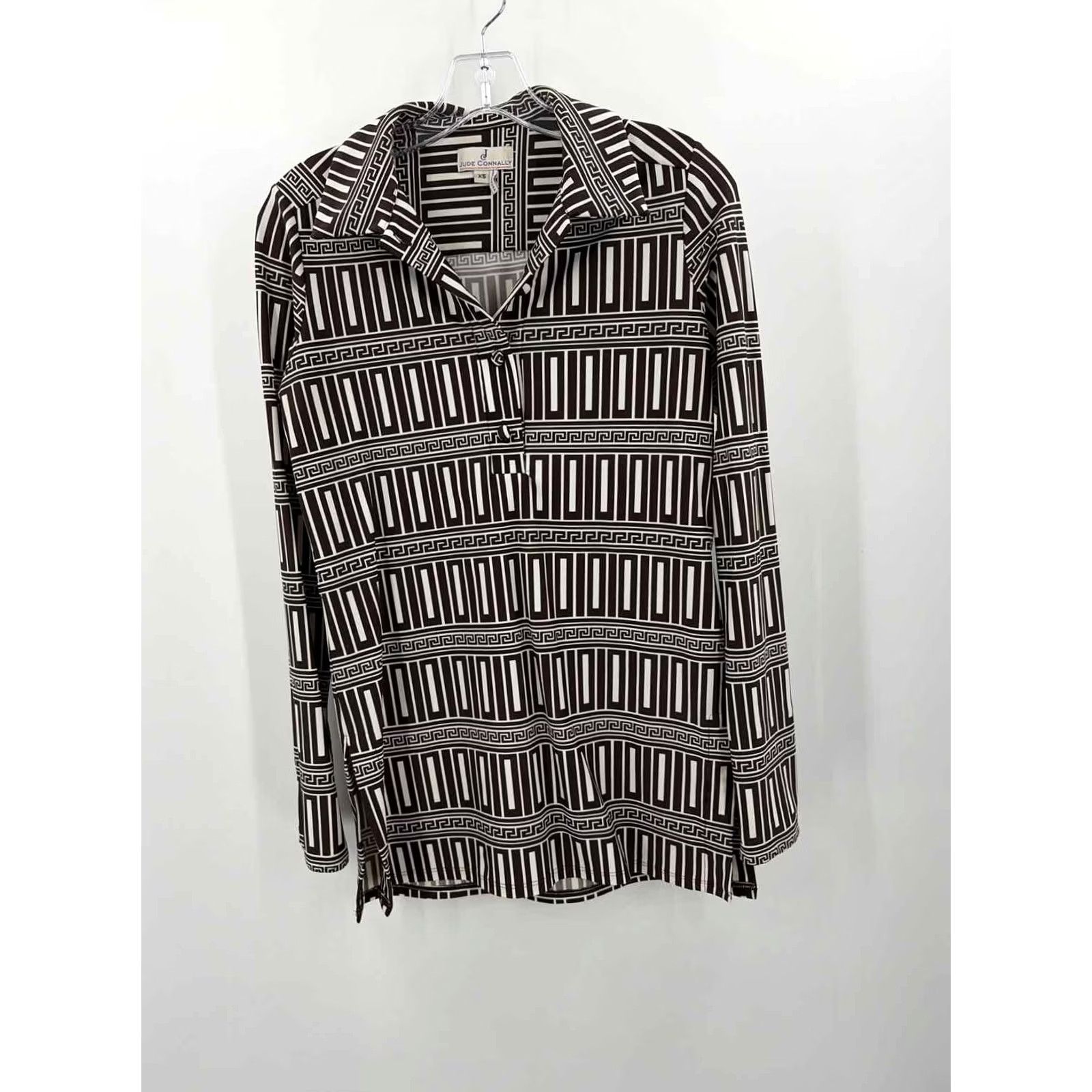 Vintage Jude Connally Blouse Size XS Brown Long Sleeve Pre-Owned Size XS / US 0-2 / IT 36-38 - 2 Thumbnail