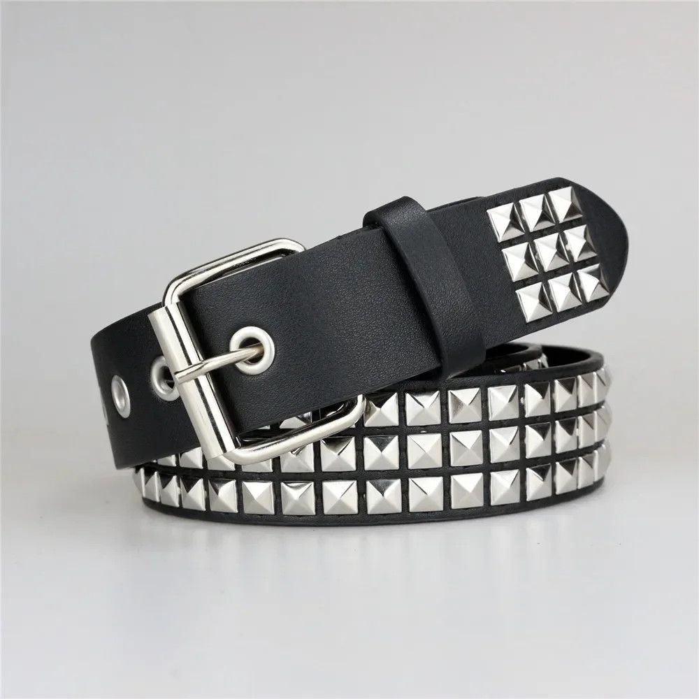 Vintage Square Bead Rivet Belt Size ONE SIZE - 1 Thumbnail