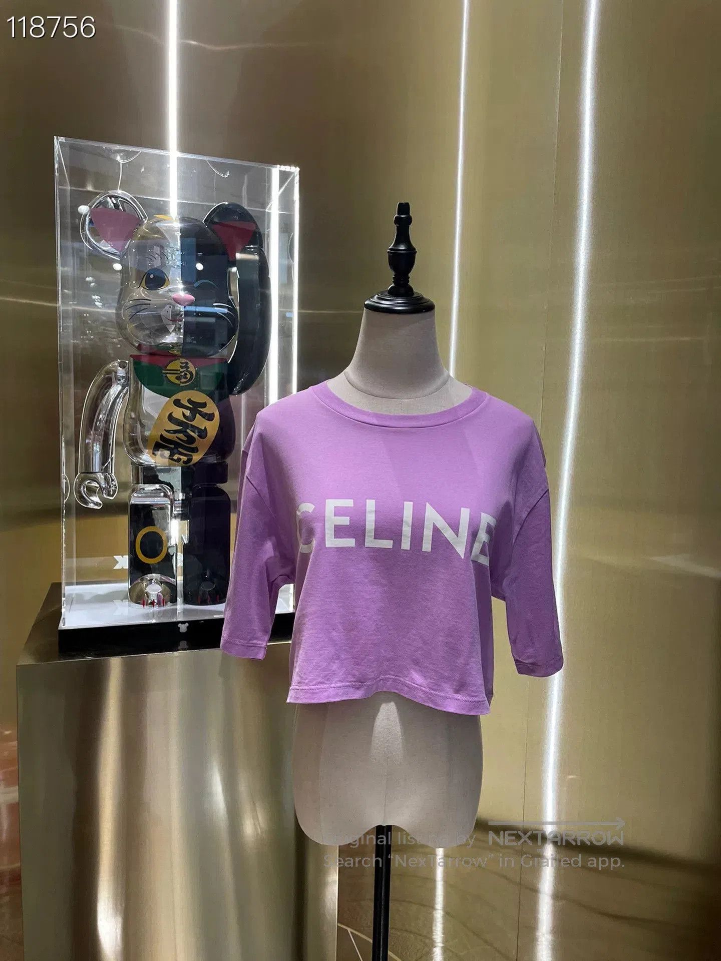 Celine Celine 2022 Purple Letter Short Sleeve T. Size S / US 4 / IT 40 - 1 Thumbnail