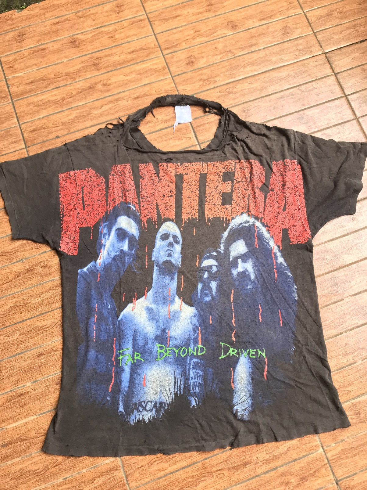 Band Tees Vintage Pantera Very Worn Band T Shirt Size US XL / EU 56 / 4 - 9 Thumbnail