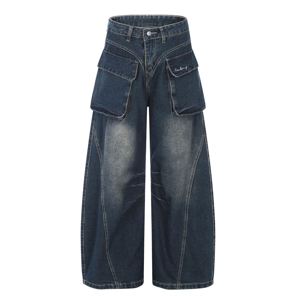 Japanese Brand × Jean American street multi-pocket loose deconstructed cargo jeans Size US 32 / EU 48 - 1 Thumbnail