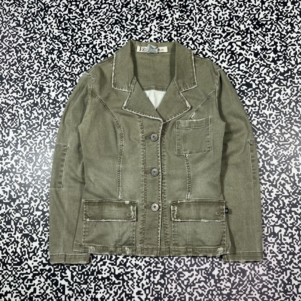 Japanese Brand Vintage Y2K Z Cavaricci Military Distressed Blazer Japanese Size S / US 4 / IT 40 - 4 Thumbnail