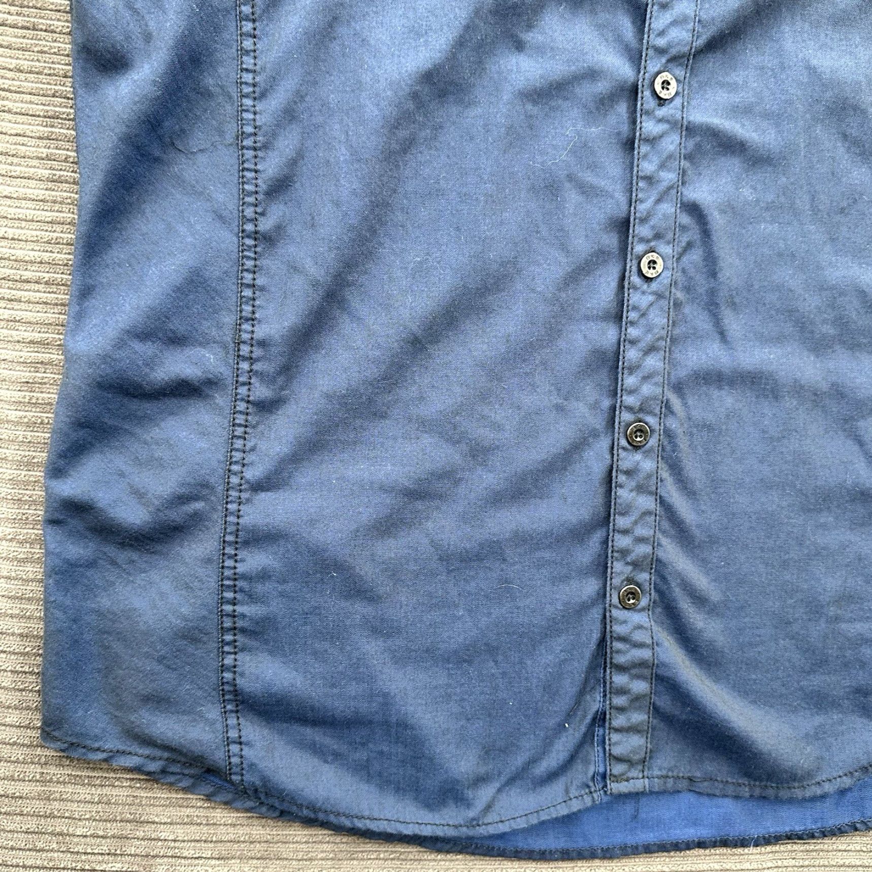 BKE BKE Athletic Fit Shirt Men XL Blue Cotton Long Sleeve Button Up Western Size US XL / EU 56 / 4 - 6 Thumbnail